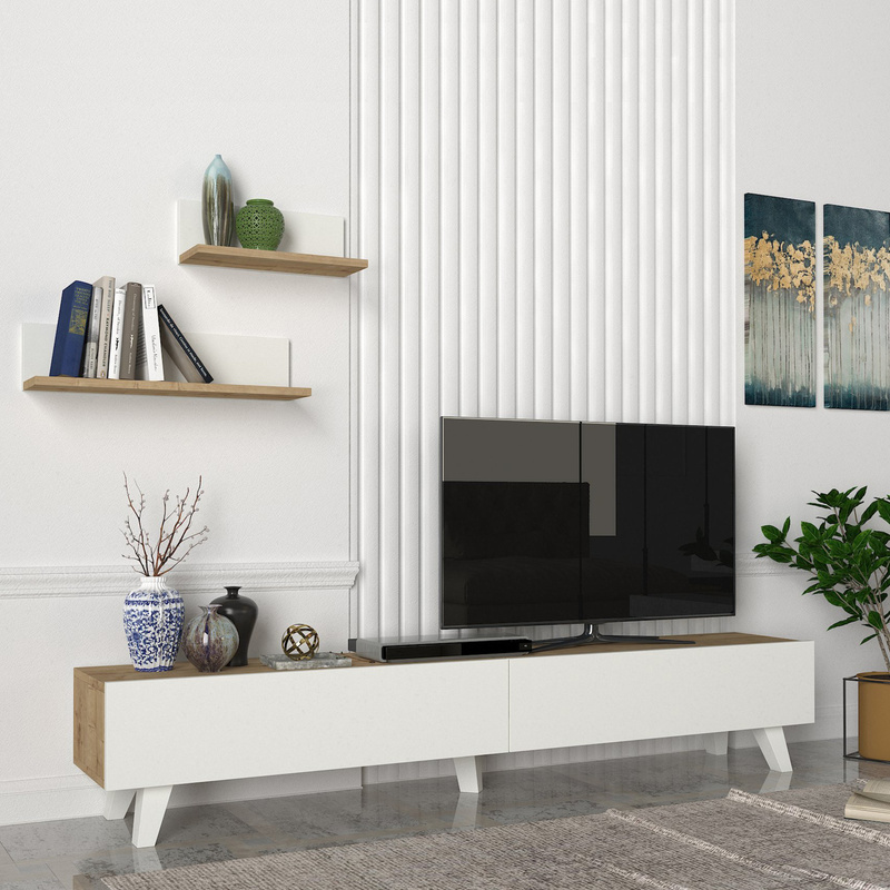 Saarijärvi Tv Stand With 2 Shelves