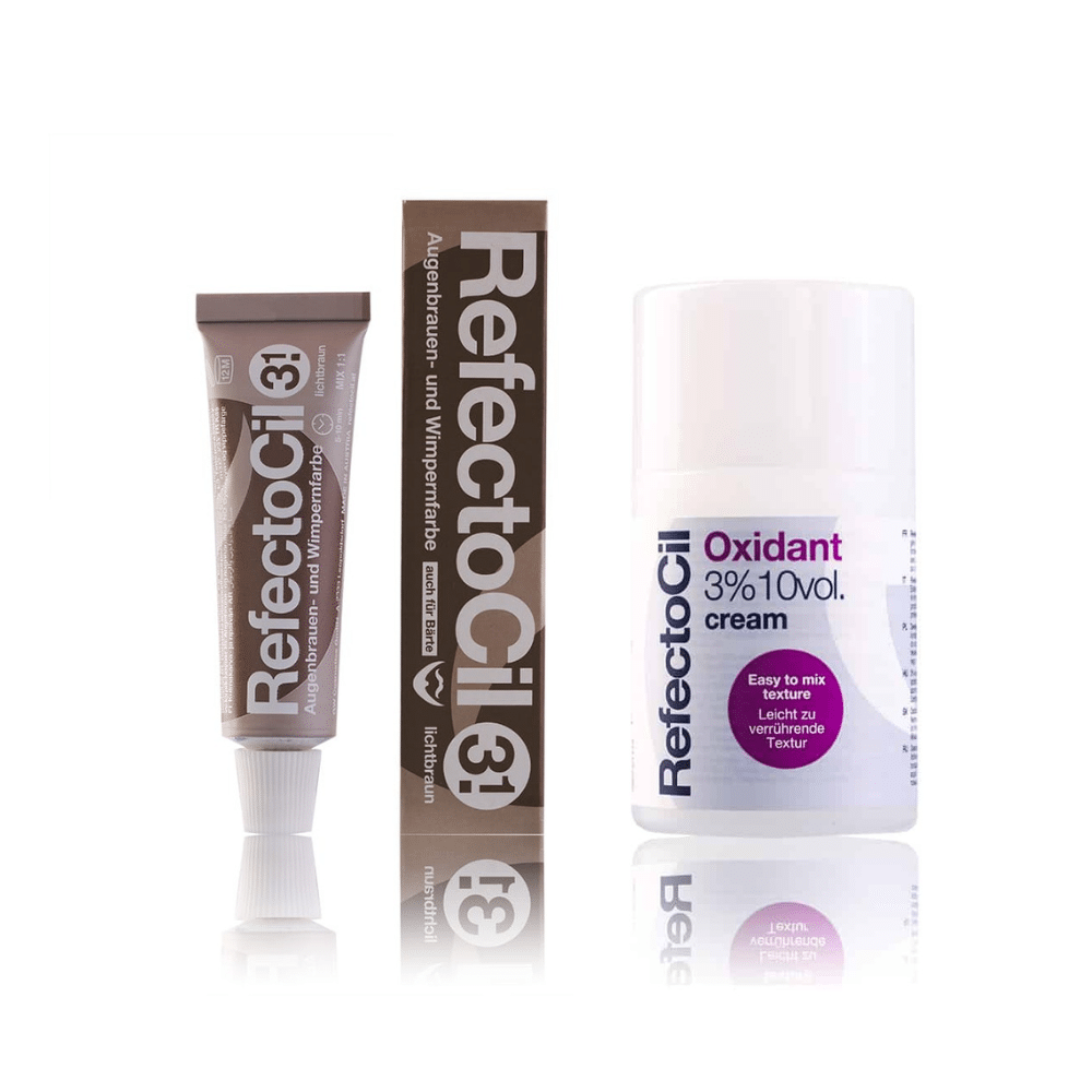Light Brown Eyelash Tint 3.1 & Oxidizing Cream 3% Set
