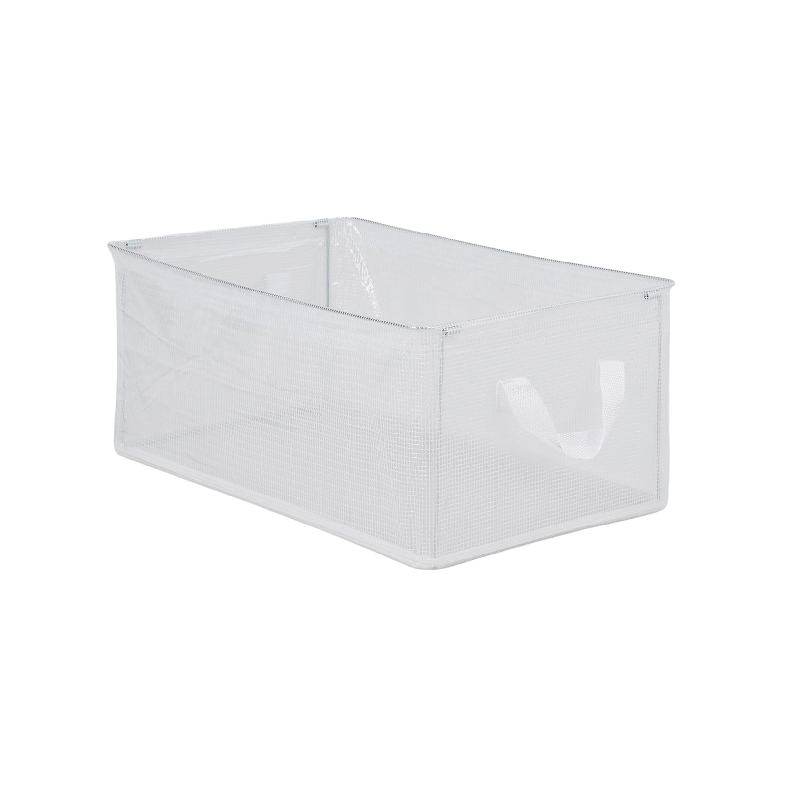 4 Pack Clear PVC Transparent Open-Top Clothes Storage Baskets