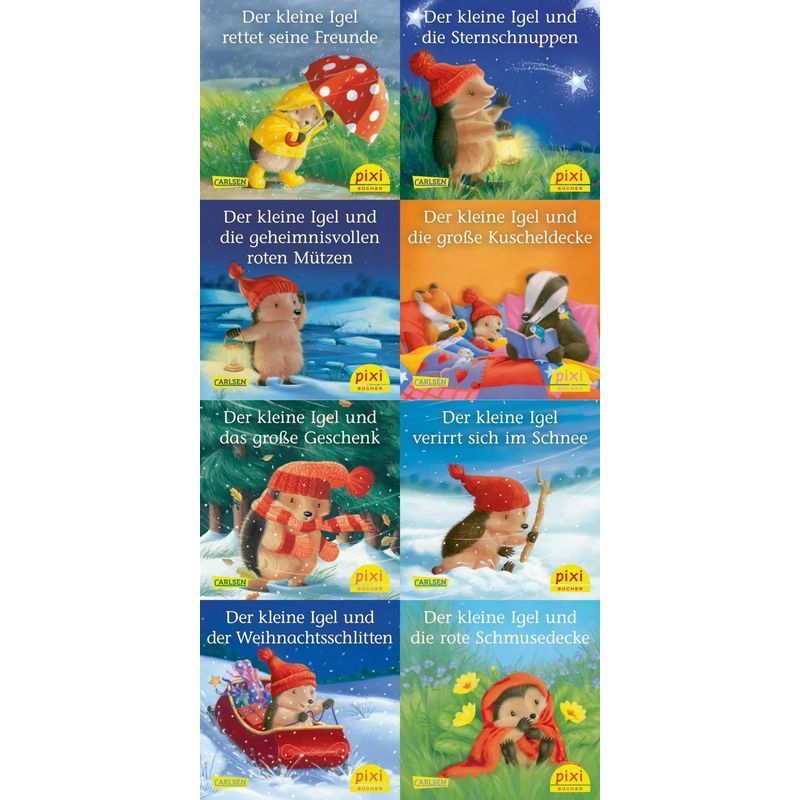 Image of Pixi 8-book Set 263: The Little Hedgehog (8x1 Copy) - Assorted - Paperback - Pixi 8-book Set - Package With 8 Pixi Books - 24 Pg. - German - 2023 - Carlsen Verlag Gmbh - Ean 9783551044747
