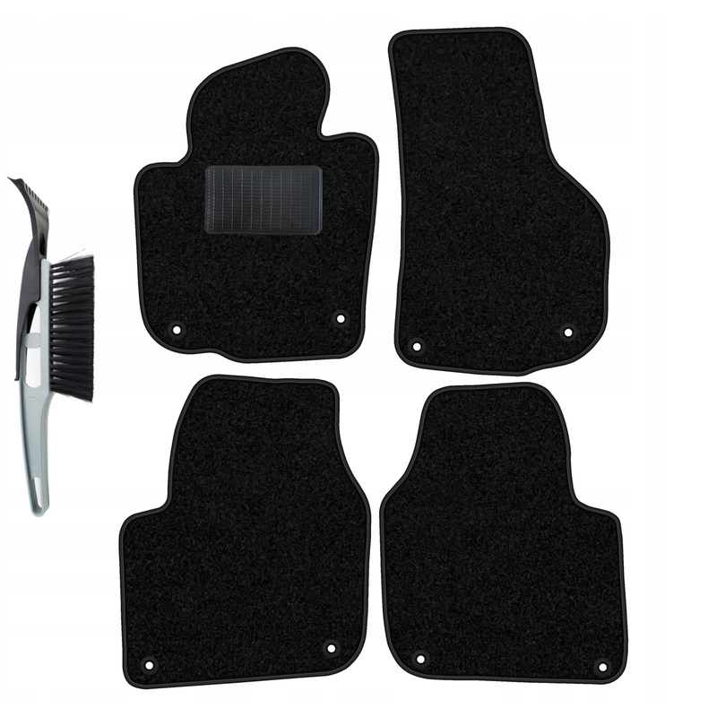 Velvet Car Mats Set Compatible With Superb Ii 2008-2015
