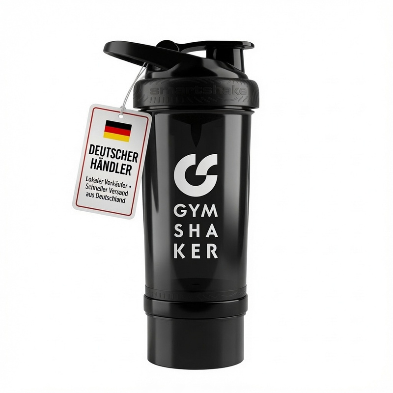 Image of Protein Shaker With Powder Compartment 600ml - Leakproof, Dishwasher Safe, Bpa Free, Gym Shaker Fitness Water Bottle With Powder Compartment