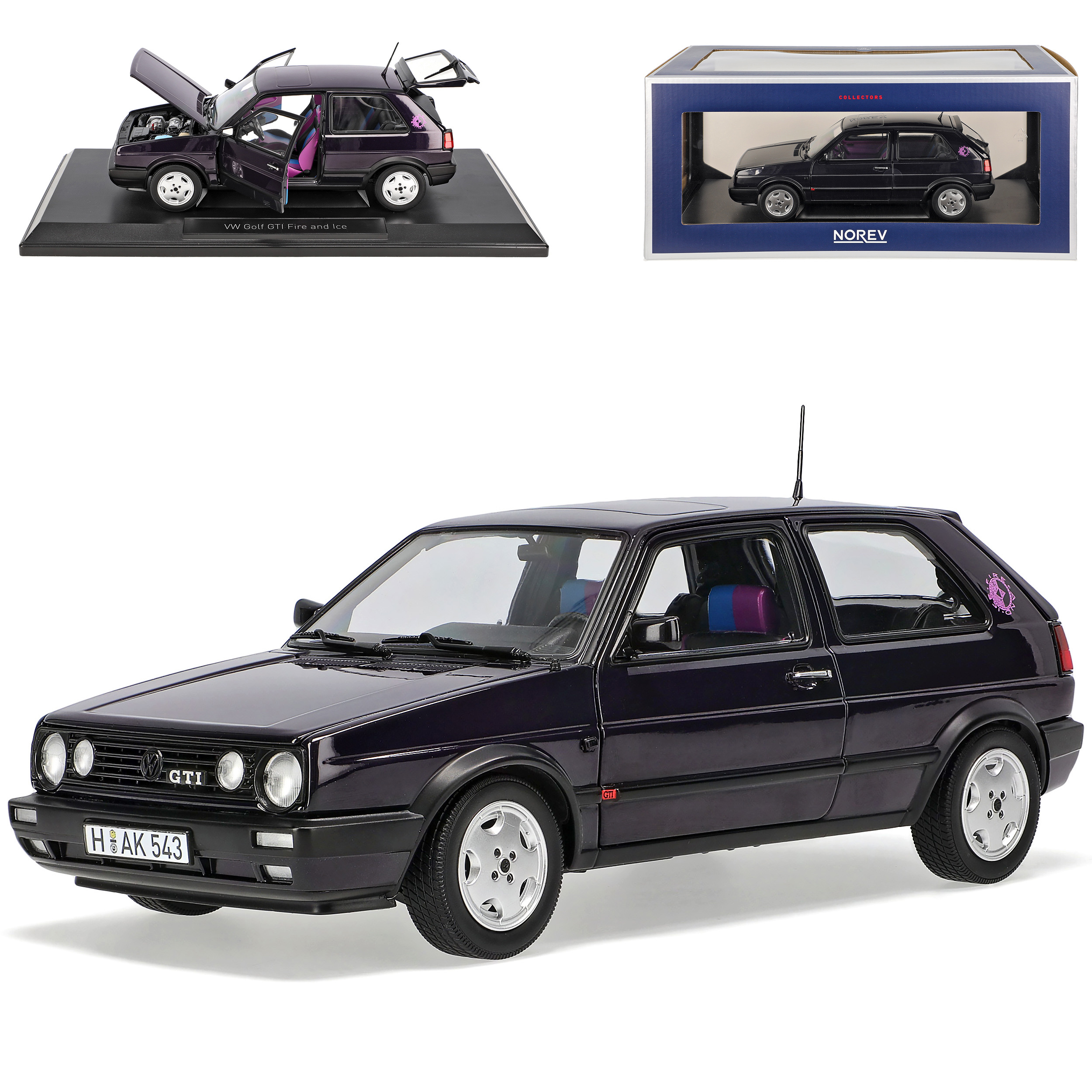 Vw Golf Ii G*t*i Fire And Metallic 1983-1992 1/18 Model Car