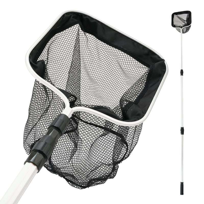 Image of Eurocatch Pond Skimmer 2.10 M With Telescopic Rod - Fine-mesh Pond X 30 X 30 Cm For Pool, Pond, Garden & Fishing