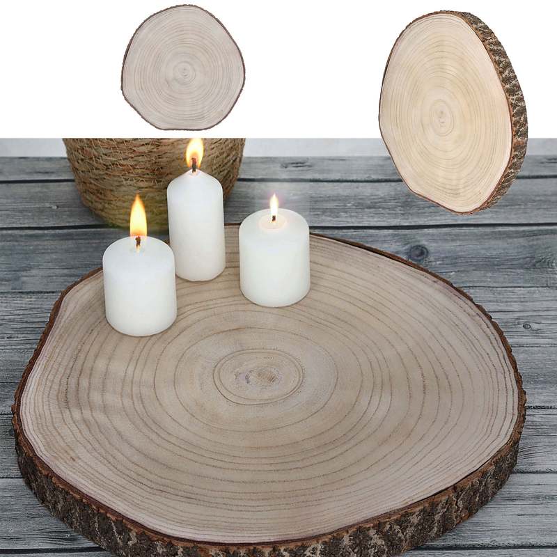 E-shop Baumscheibe Ø ca.38-42x4, 5cm Holzscheibe Scheibe Holz Holzplatte Dekoelement