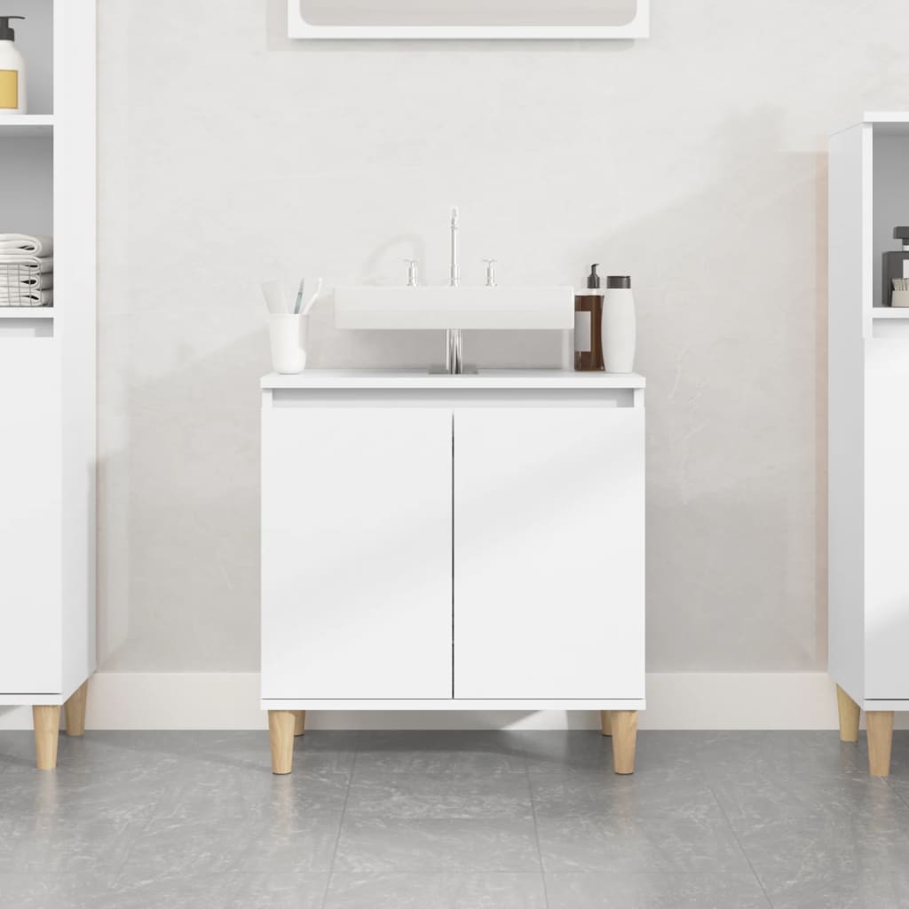 

Washbasin Under-sink Cabinet White 58x33x60 Cm Wood Material