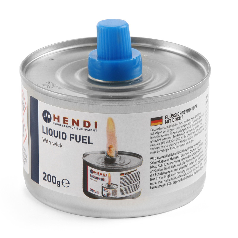 Fuel Paste For Food Warmer, Can With Wick, 200ml, Set Of 24 Pieces - 193686