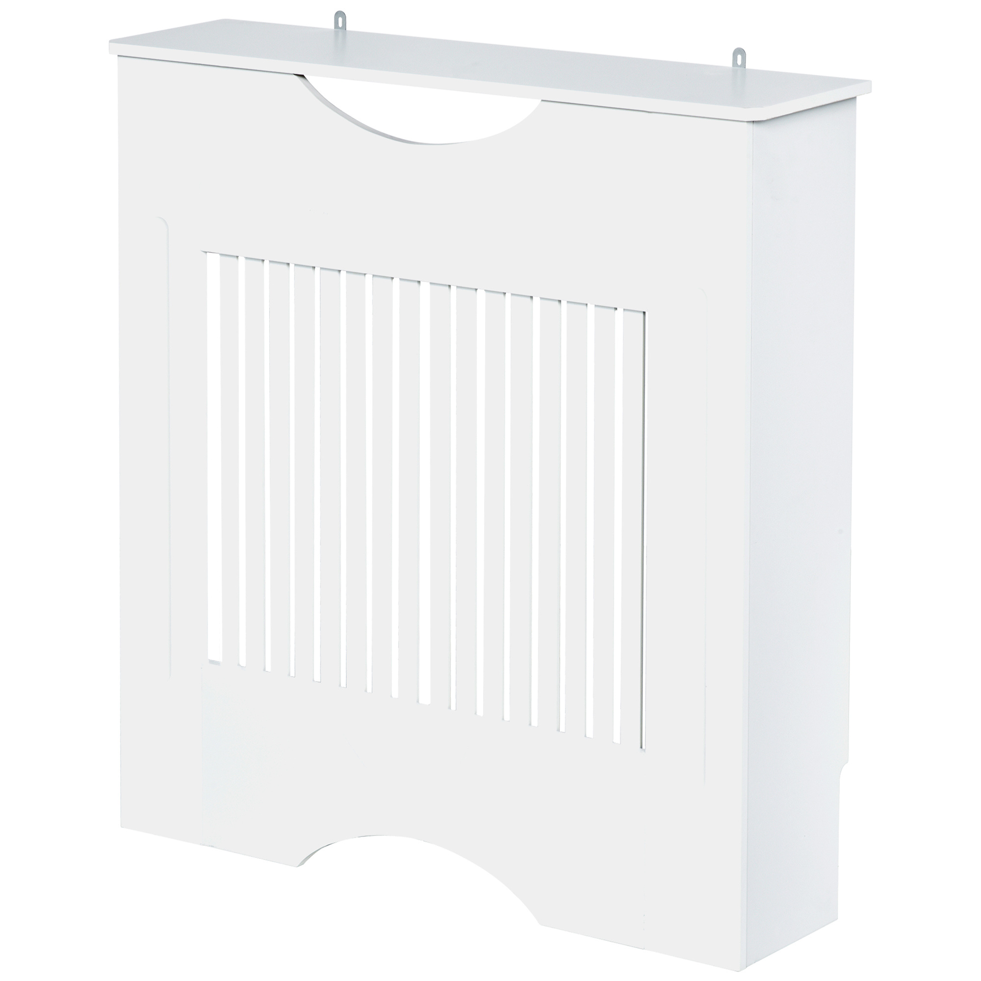 TEMU HOMCOM Cubre Radiador 78x19x82 cm Cubierta de Radiador de MDF Moderno con Estante Carga 10 kg y Dispositivo Antivuelco para Dormitorio