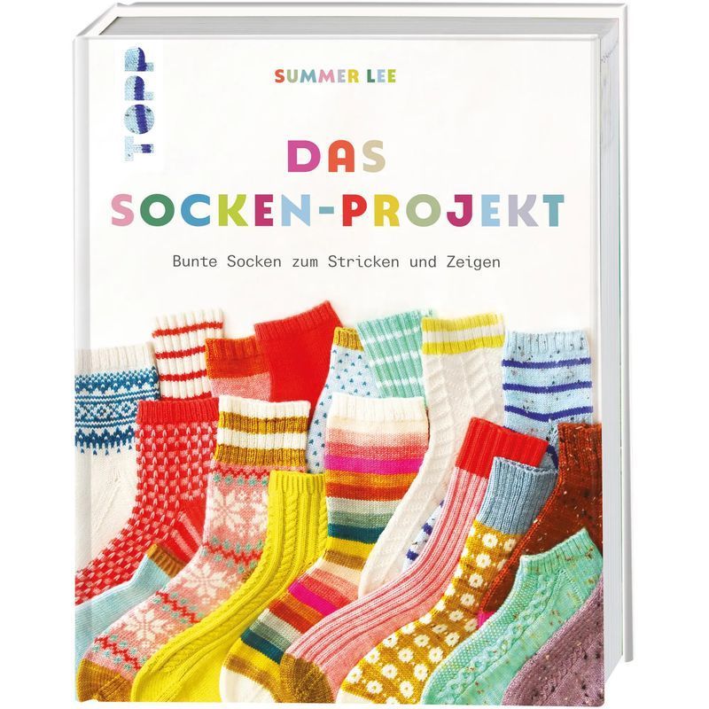 Image of The Sock Project - Book - Colorful Socks For Knitting And Showing - Summer Lee - 192 Pages - German - 2024 - Frechverlag Gmbh - Ean 9783735871312