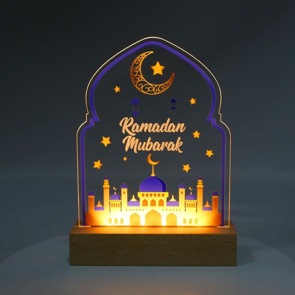 E-shop Tischdekoration, Eid Ramadan Mubarak Dekorationen, Acryl Ramadan Dekorationen Ramadan Dekorationen für zu Hause Muslime Islamisches Fest