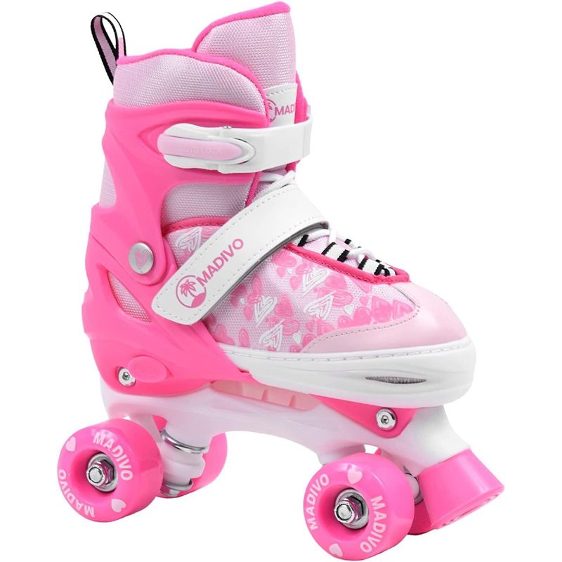 Image of Adjustable Children's Madivo Love 30-33 / 34-37 Four-wheeled Scooter For A Girl With Pu Wheels Bearings