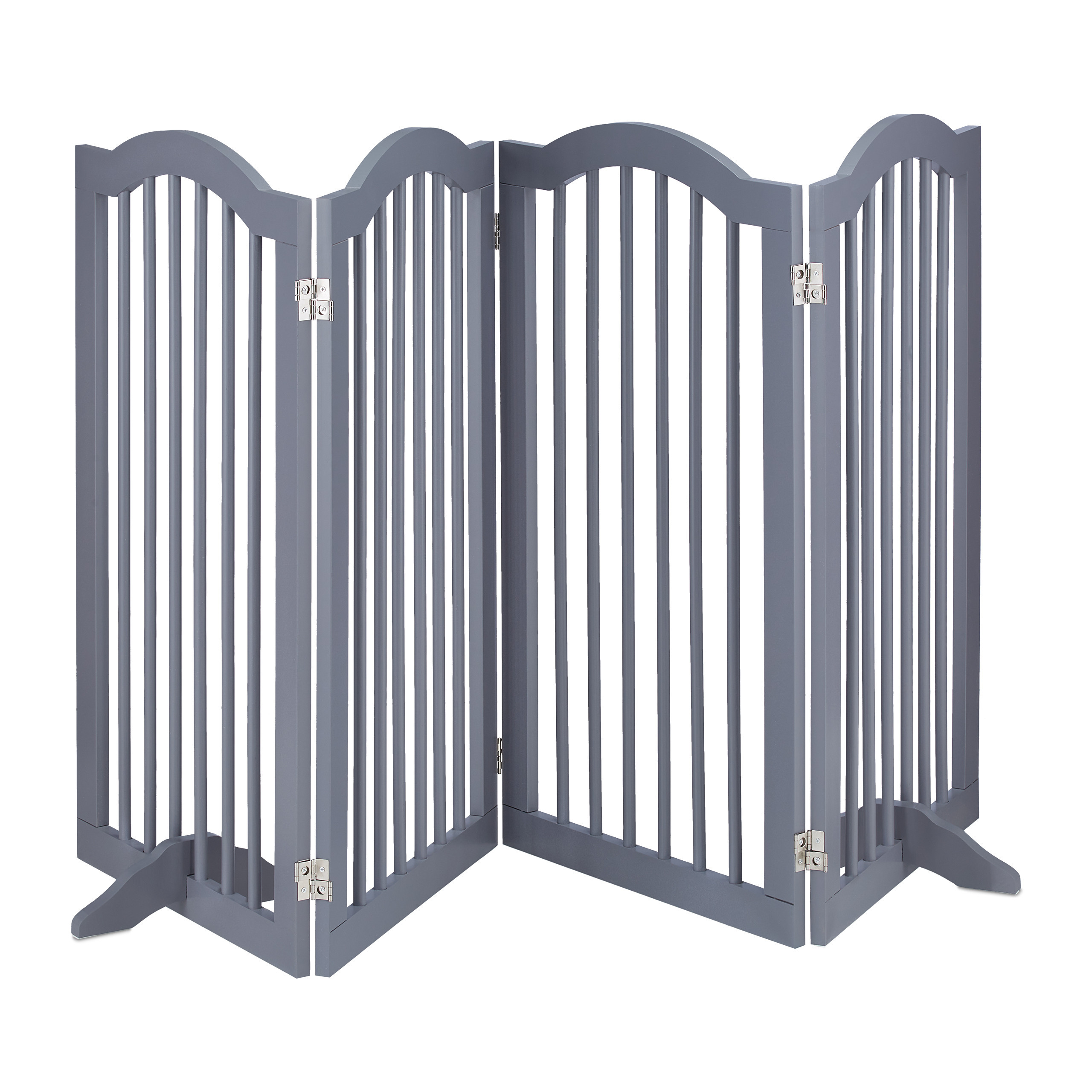 TEMU Safety Gate, 92 X 205 X 30 Cm, And Bamboo, Grey, Foldable, With 2 Feet And Floor Protections, For Stairs, Doors, Fireplaces And Stoves, Pet