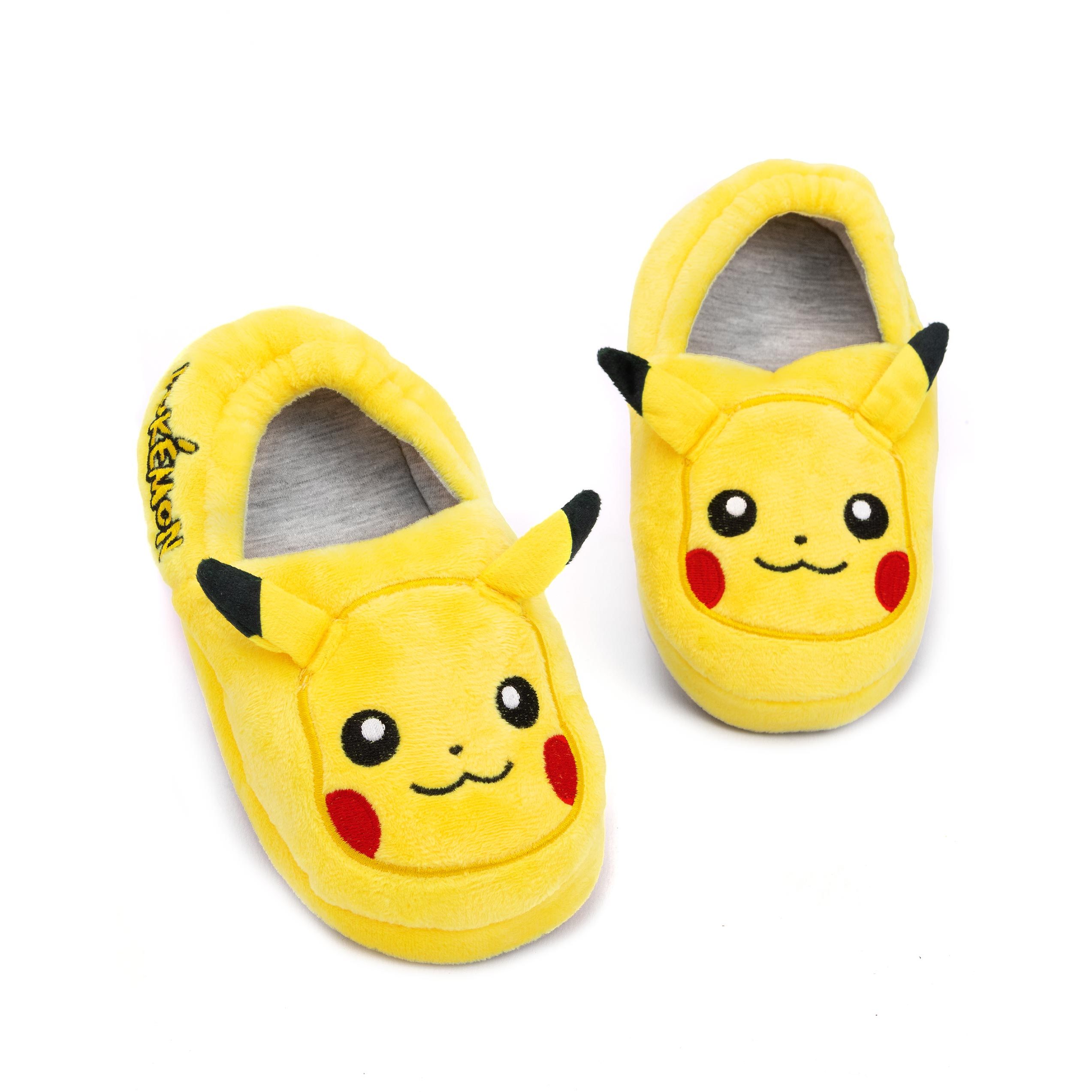 TEMU Pikachu Slippers For | 3d Character Kid's Footwear House Shoes | Gifts Yellow Slip On & Soft Loafers 30 Eu