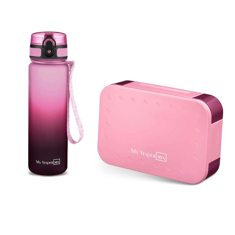 TEMU Brotdose Kinder Set – Lunchbox mit Trennfächern + Trinkflasche 750 ml auslaufsicher – Vesperdose Set für Schule, Kindergarten & Sport – BPA- &