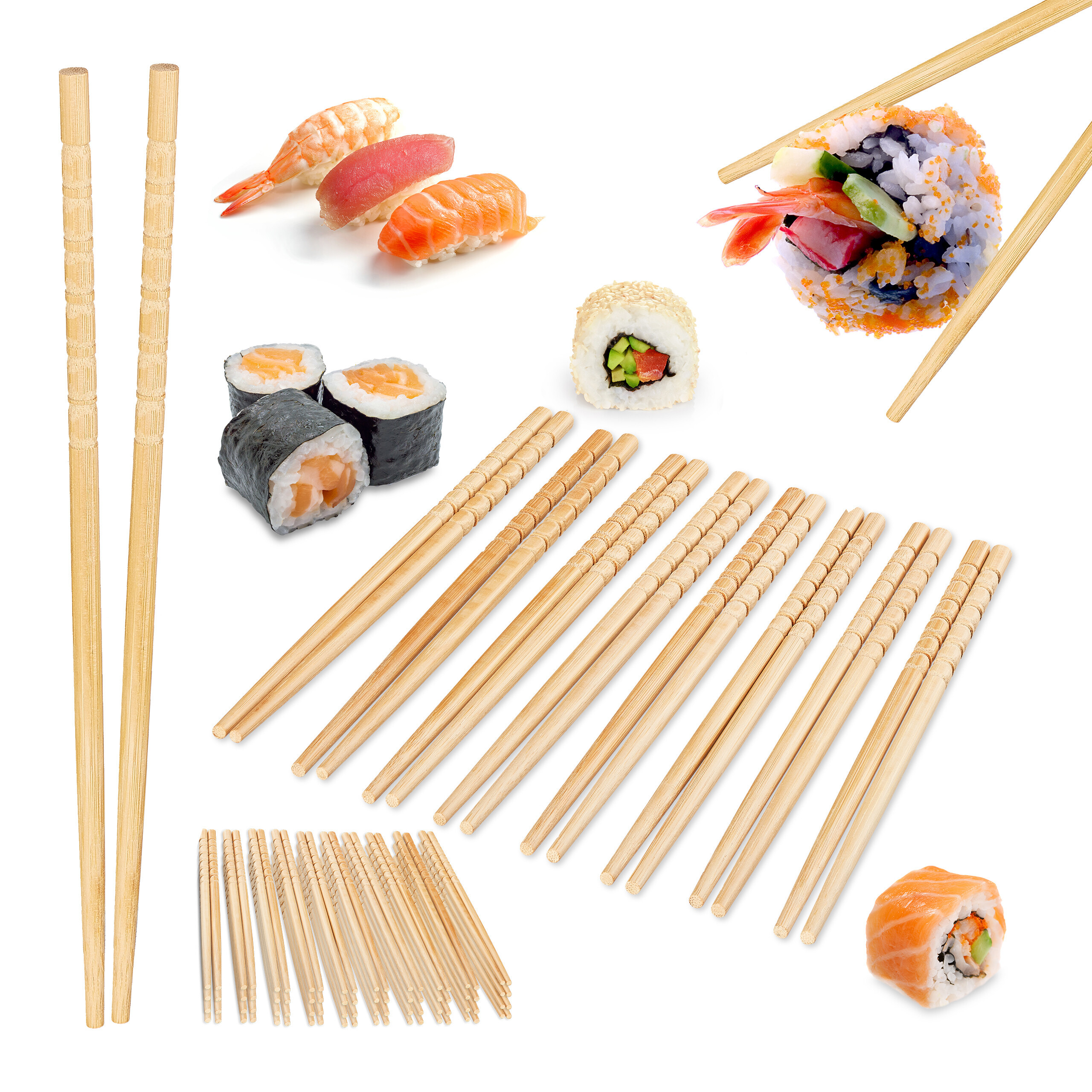 50pcs Of Natural Wooden Skewers - 24 Cm