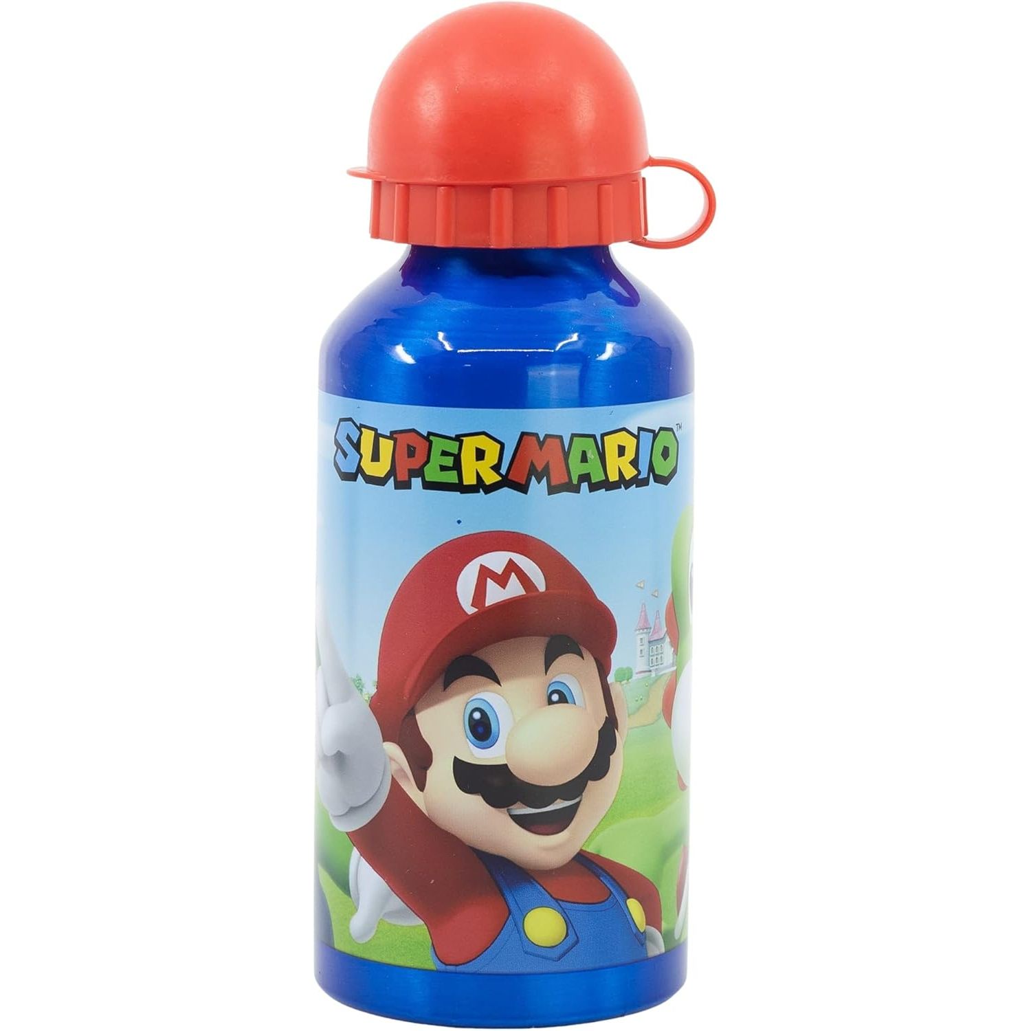 SUPER MARIO - Officiële schoolwaterfles van aluminiumlegering voor kinderen en jongens