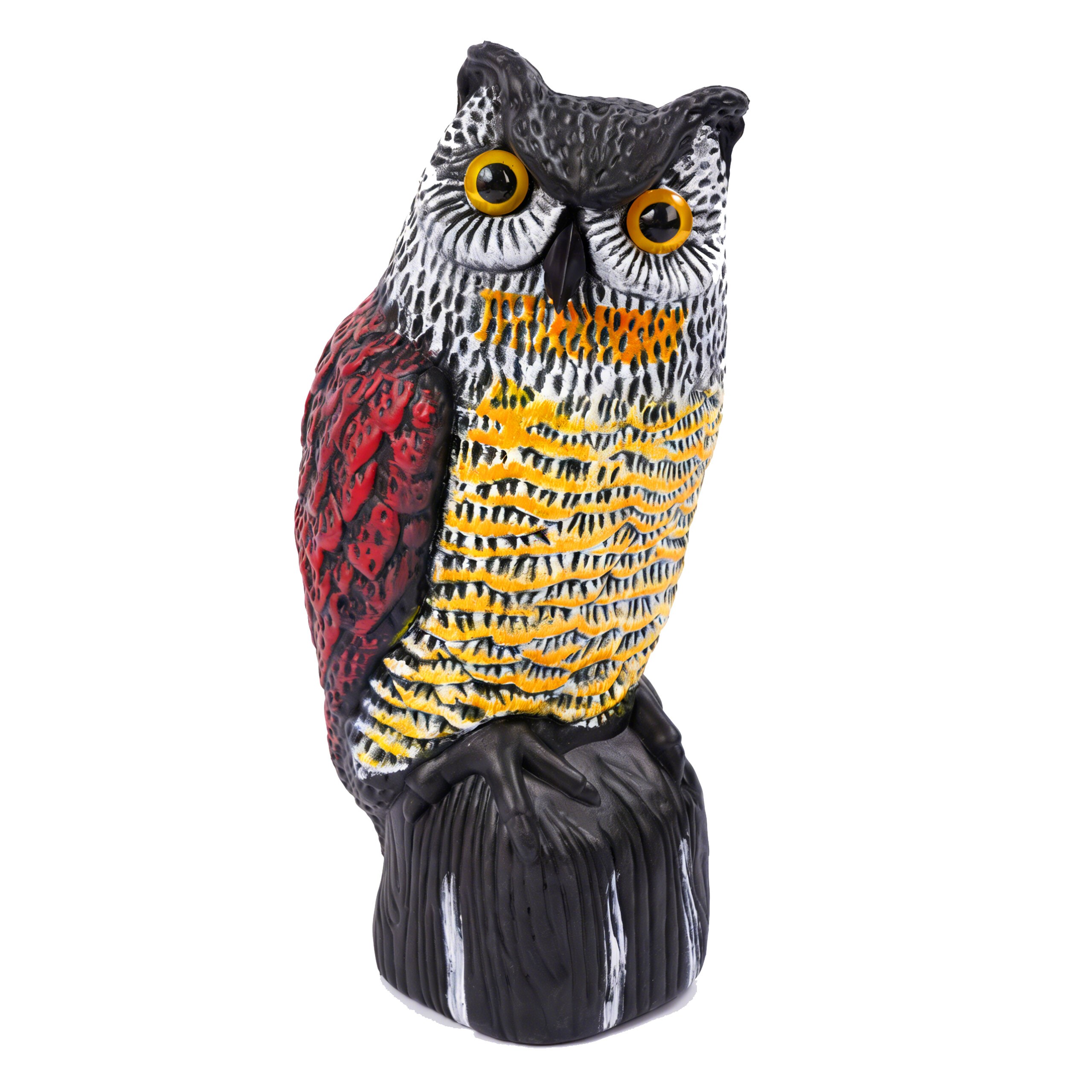 Bird Repellent Owl In Black/red - (w)18 X (h)40 X (d)16 Cm