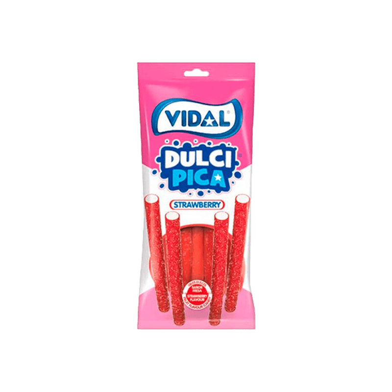 5-pack Vidal Halal Sour Strawberry Lollipops, 90g