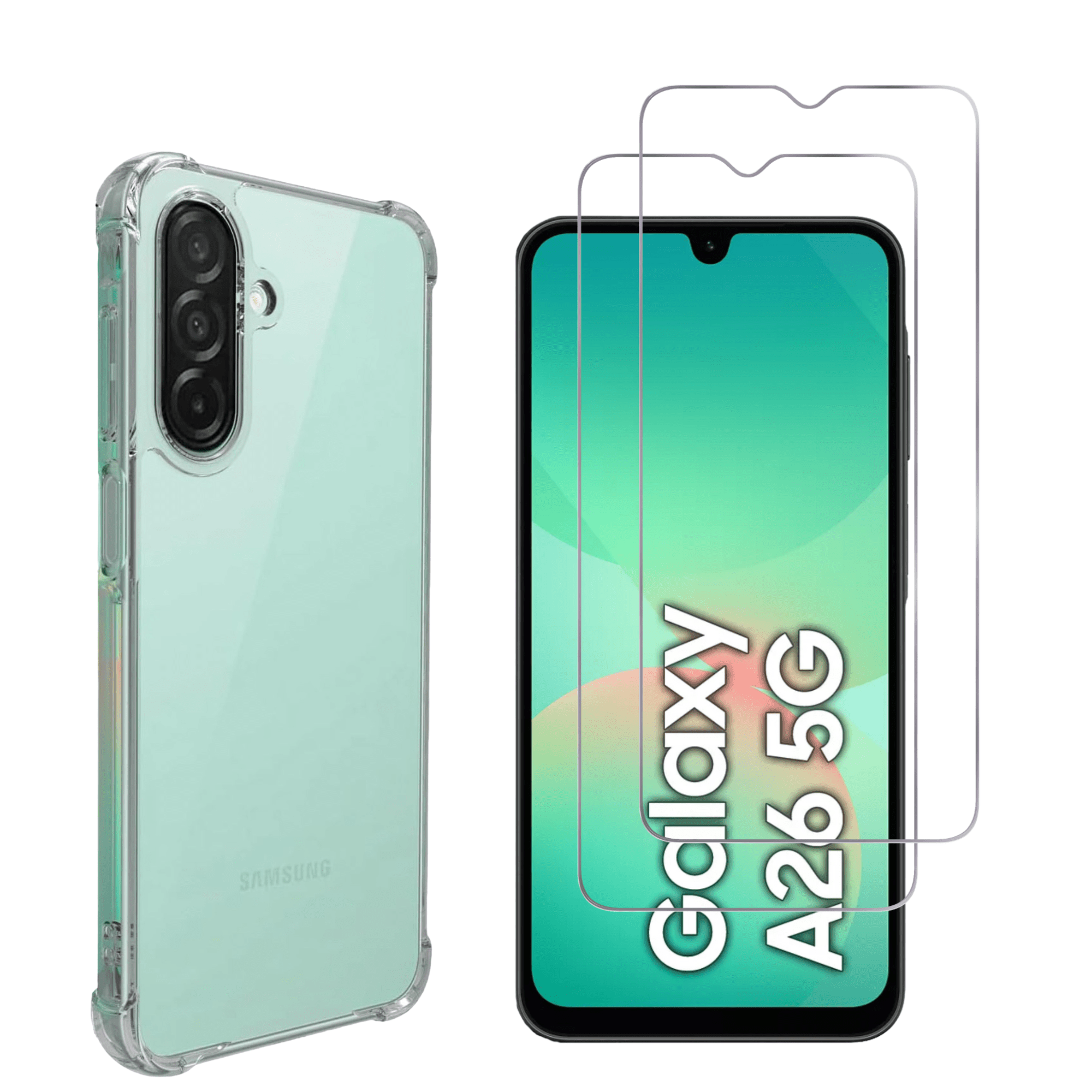 TEMU Coque antichoc pour Samsung Galaxy A26 5G et 2 Verres Trempé Film Protection Phonillico®