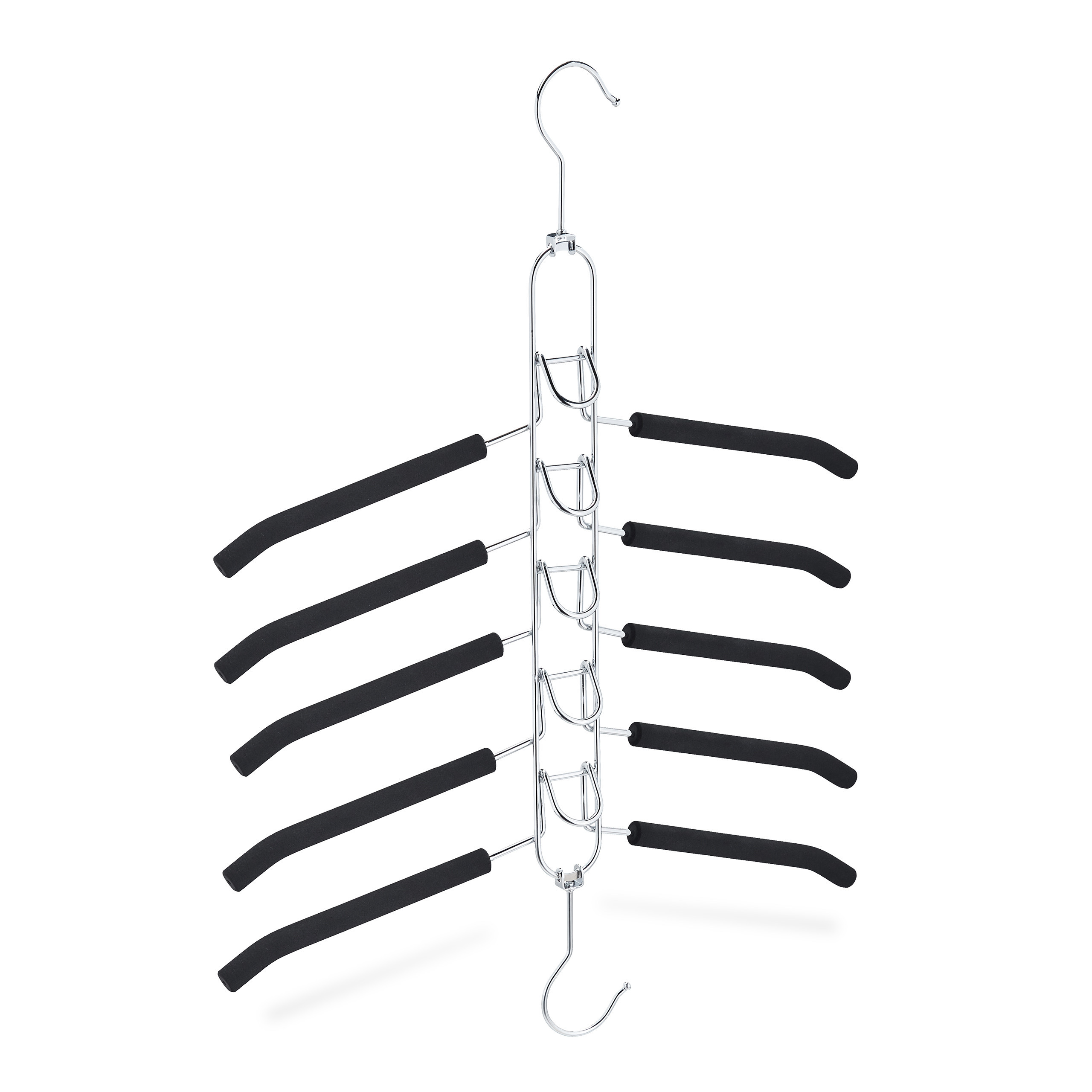 Image of Multi-tier Clothes Hangers In Black/ Silver