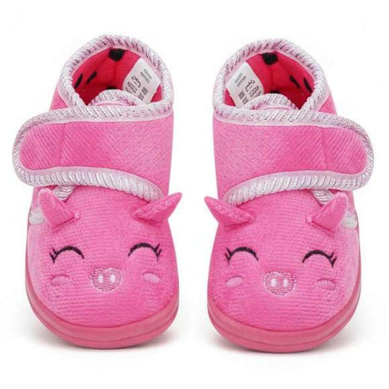 Image of Bunny Ears Indoor Slippers With Eyelashes
