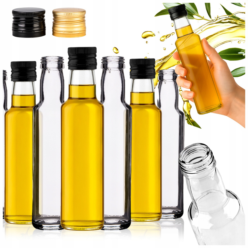 TEMU 50 pz. Bottiglie di Vetro 250 ml - Bottiglie Trasparenti per Olio , Olio, Grappa, Vino