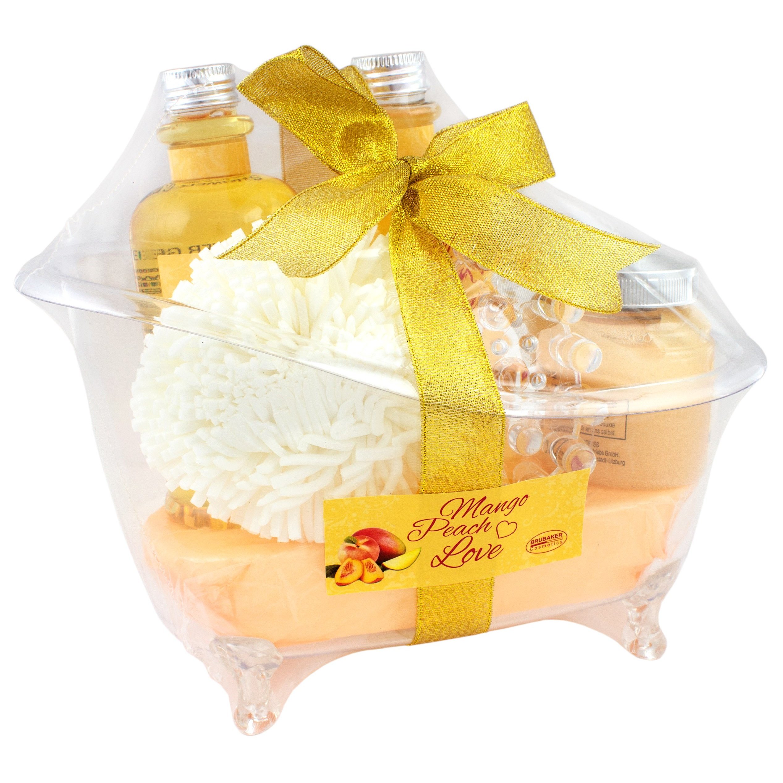 Image of Brubaker Cosmetics Mango Peach Love 6-piece Acrylic Bathtub Set