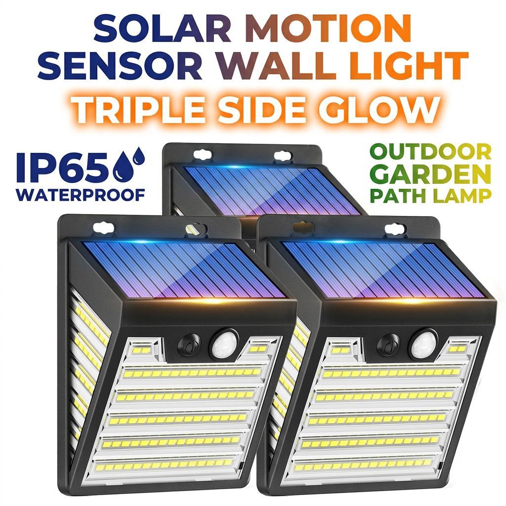 Solar Powered Outdoor Wall Light with PIR Motion Sensor
