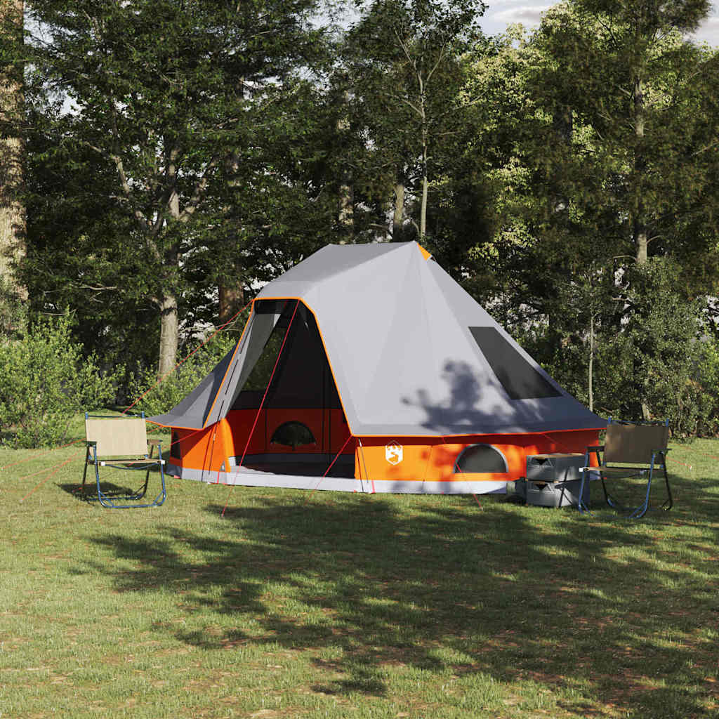 Image of Vidaxl Teepee Tent With Gray And 466 X 310 X 240 Cm , Modern Teepee Tent For Garden And Patio, Ideal For , Spacious And Weatherproof Shelter