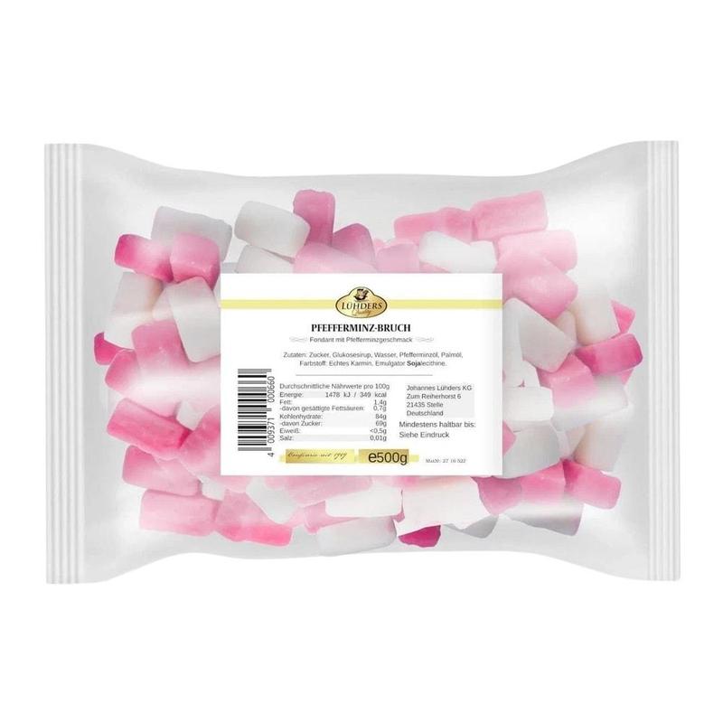 Image of Lühders' Peppermint Break Peppermint Pink White 500 G