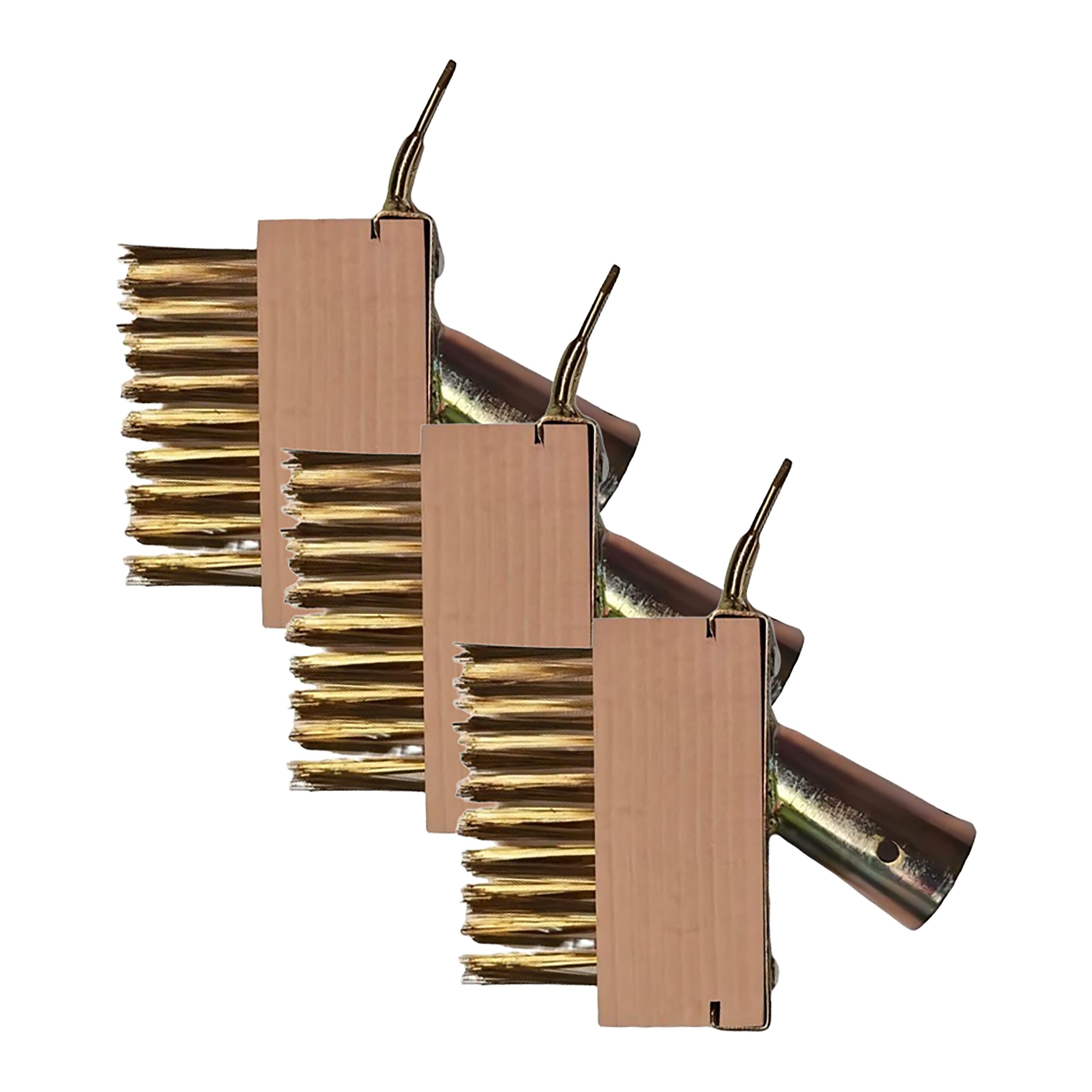 3 X Weed Joint Brush In Natural/gold