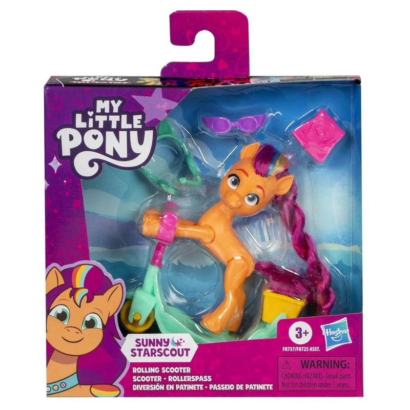 Pony On Scooter Set With Figure And 4 Accessories