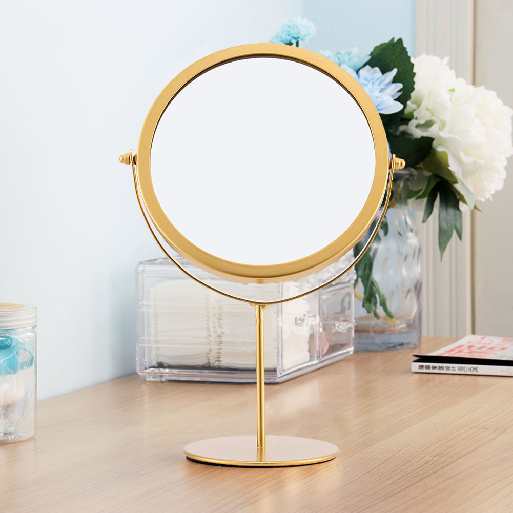Portable Round Dressing Table Makeup Mirror with Stand