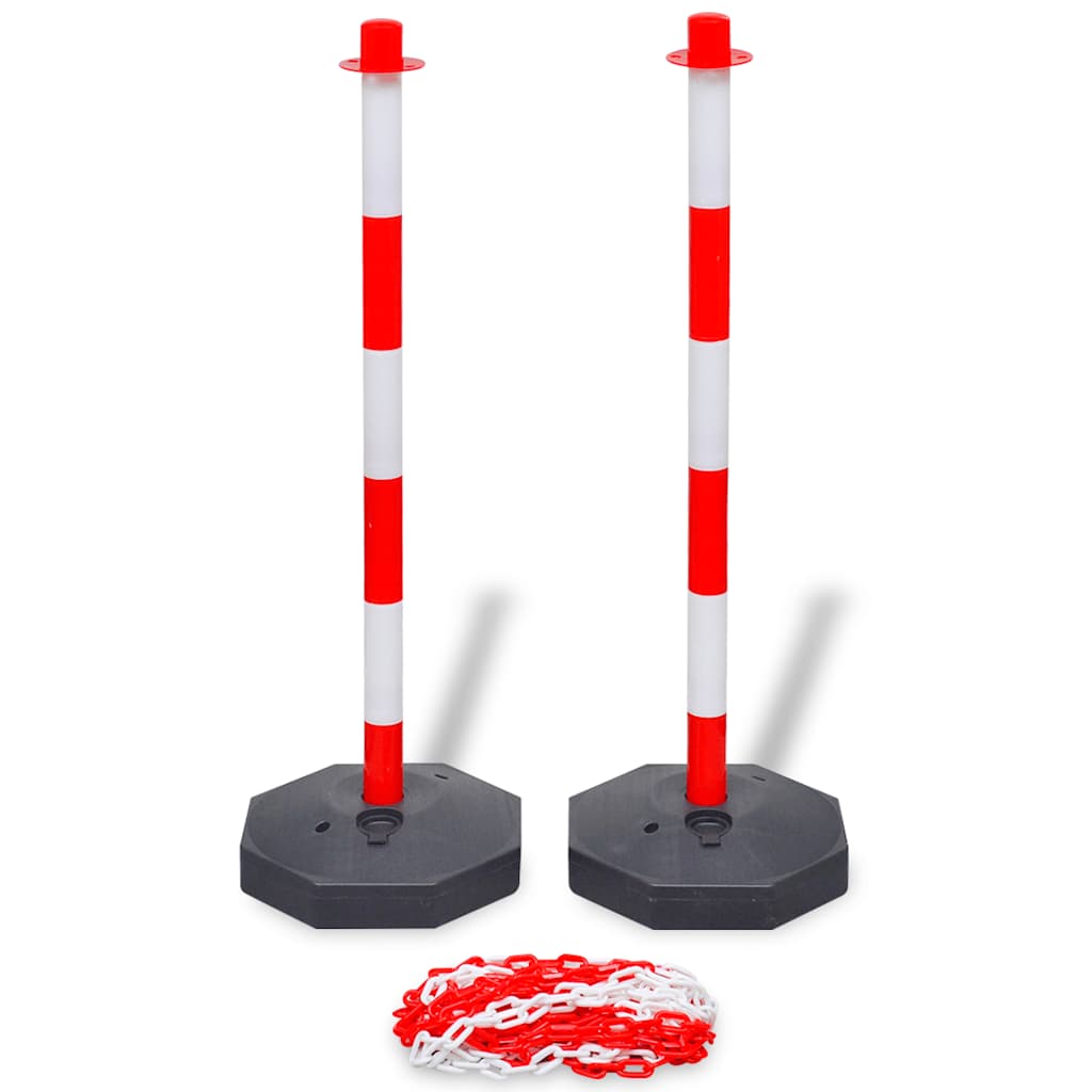 Image of Barrier Post Chain Stand With 10m Plastic Chain Barrier Chain