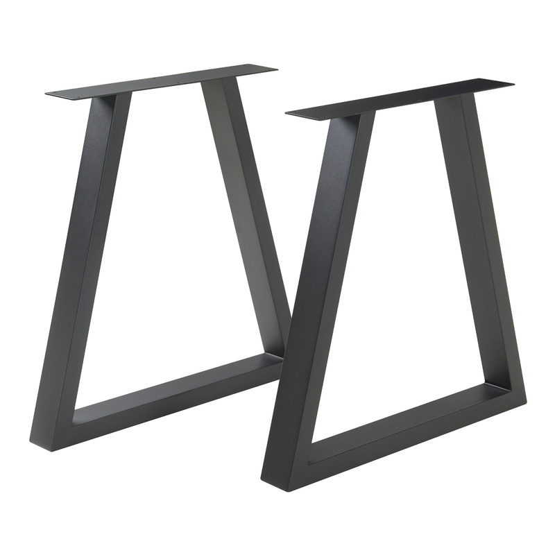 Lyngby 2-piece Table Frame Set For Dining Table Or Desk, Steel, 72 X 55/70 Cm, Black