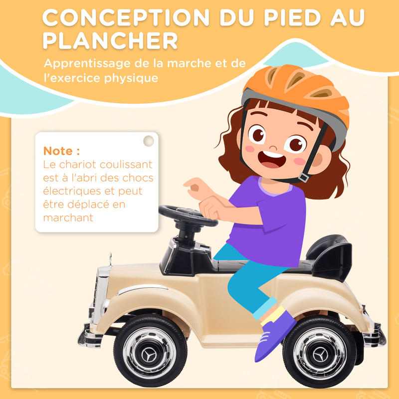 Mercedes-Benz 300S Kinderwagen voor 18-48 Maanden, Beige met Onderzitopslag