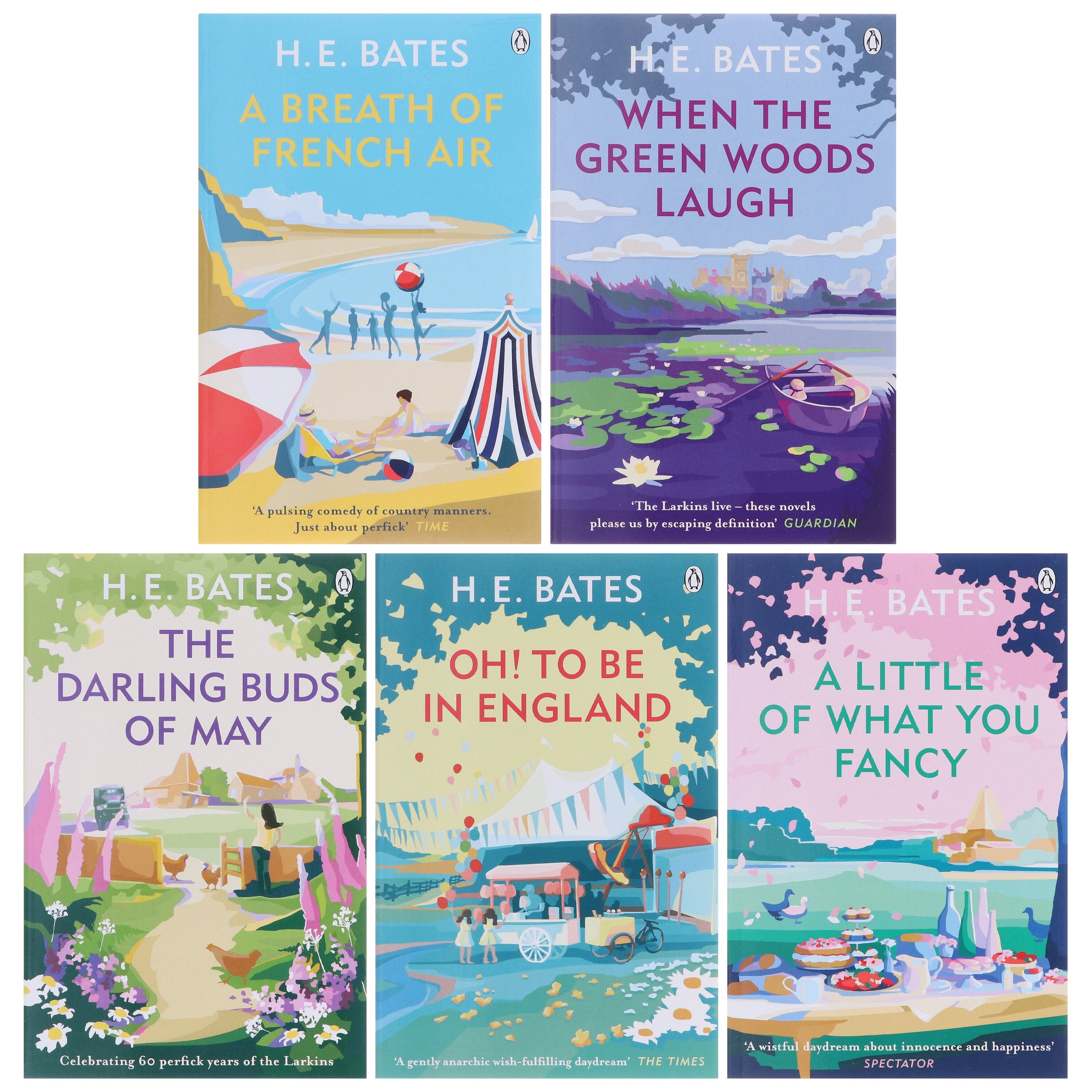 TEMU The Larkins By H. E. Bates 5 Books Collection Set - Fiction - Paperback