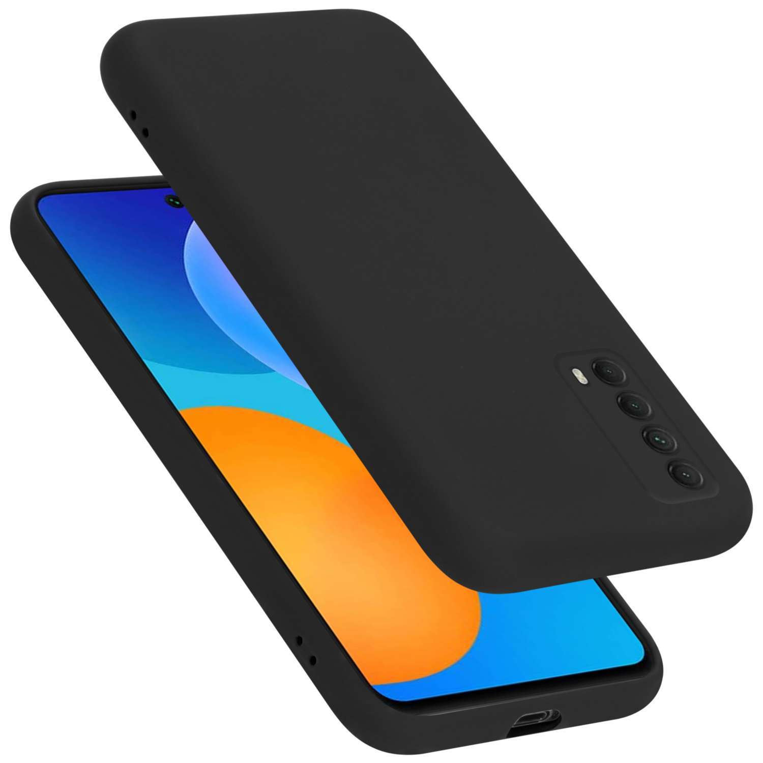 Image of Cadorabo Liquid Silicone Protective Case For Huawei 2021, Shockproof Phone Cover With Wireless Charging, 6.6 Feet Drop Protection, Soft Tpu Back Cover Case, , Black, Blue, Light Purple