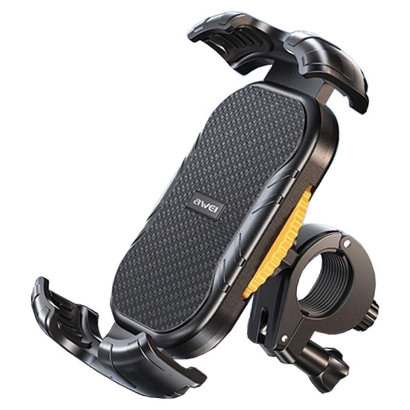 Image of Bicycle Phone Holder For X29 - Frame Mounting, Adjustable Clamp For Smartphones 4.7-6.7 Inches, Anti-slip, Construction, Black, Cycling Accessories For Urban And Mtb Riding.
