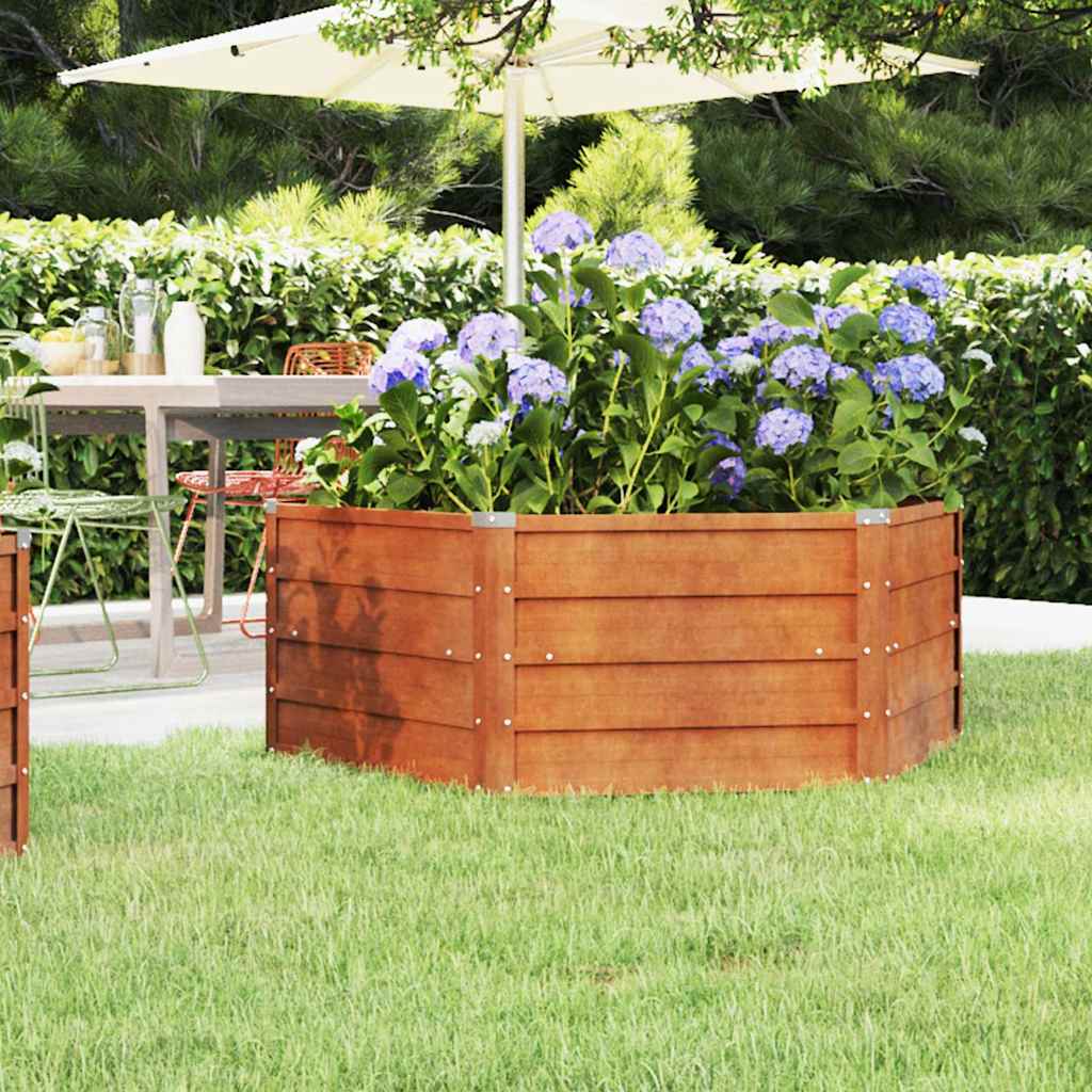 Image of Vidaxl Raised Bed, Raised Bed For Garden Balcony Terrace, Raised Bed For Diy, Vegetable Planter Box Made Of Metal, Grey Corten Steel