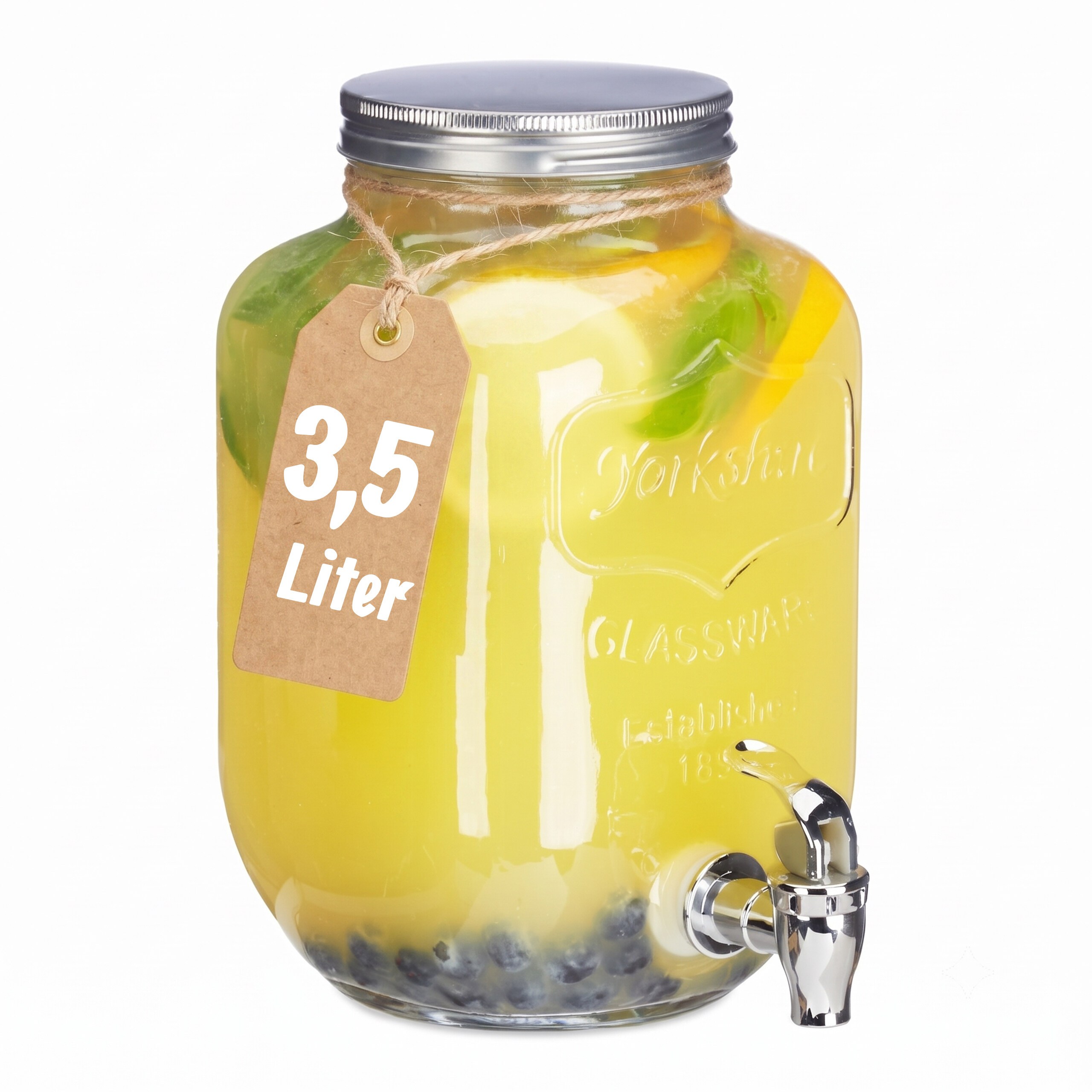 Transparent Beverage Dispenser - 3.5 L