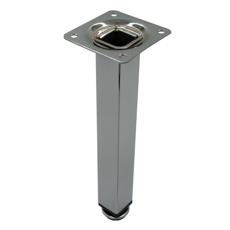 TEMU Piétement de Meuble Régulé Prosta Carré Argenté, Métal, 20 Cm avec Brillance - une Ajout Élégant et Fonctionnel aux Meubles, Idéal pour