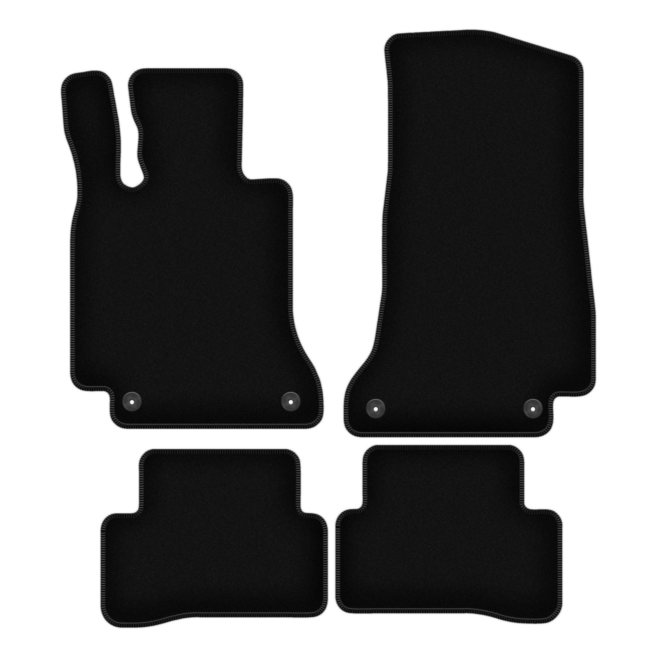 Velour Car Mats For: Mercedes C W205 With Footrest, Station Wagon, Sedan (2015-)