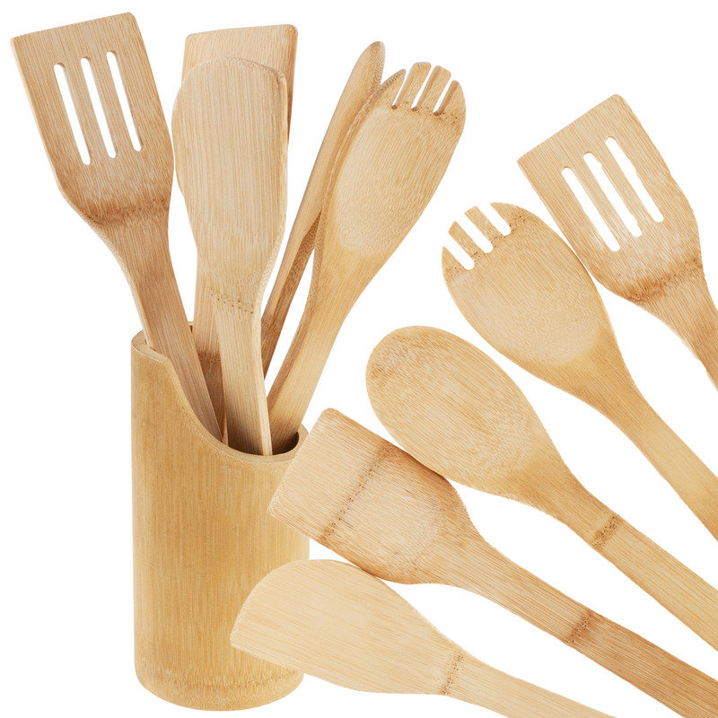 Image of 6-piece Kitchen Utensil Set With Spatula And Spoon Holder