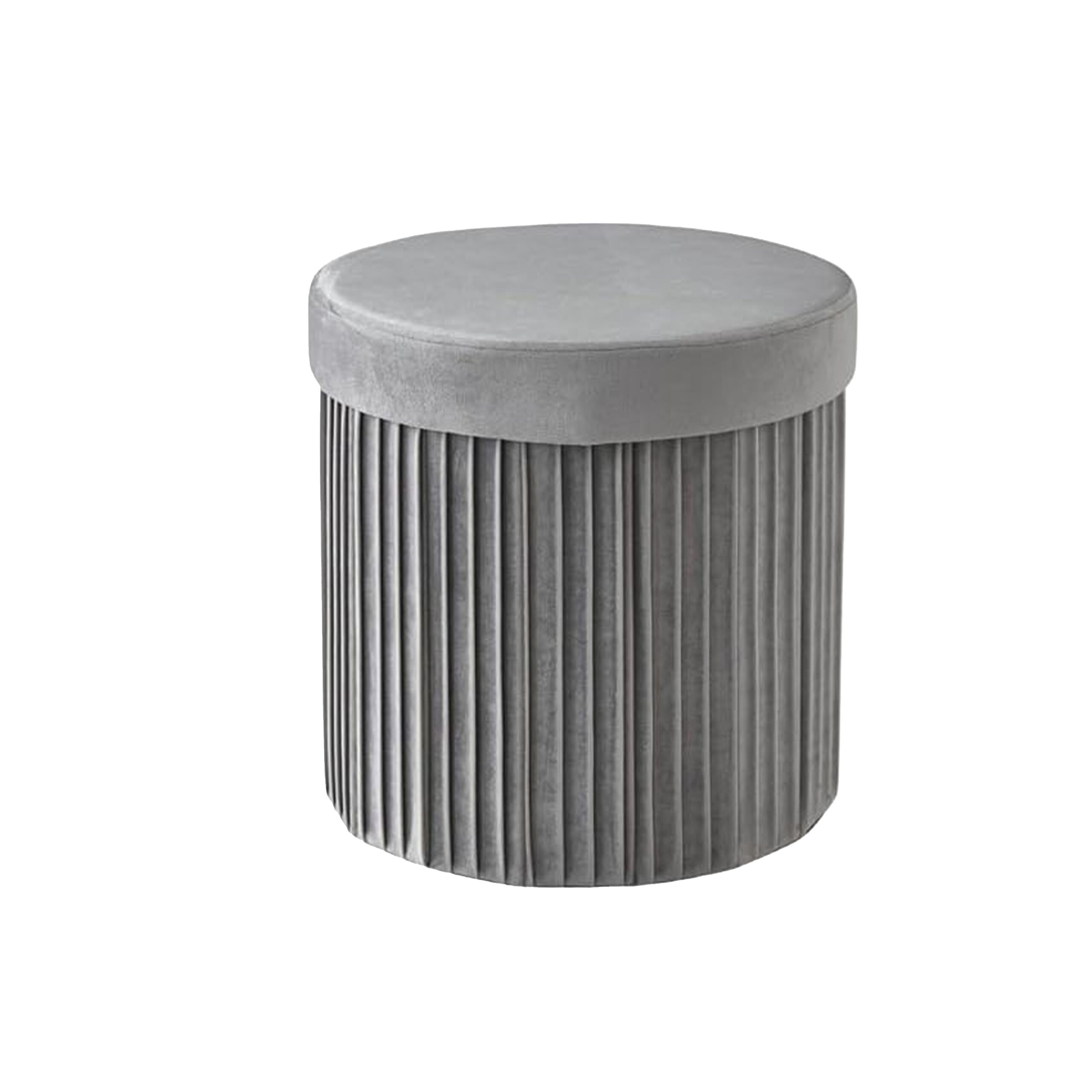 Stool In Light Grey - (h)38 X Ø 38 Cm