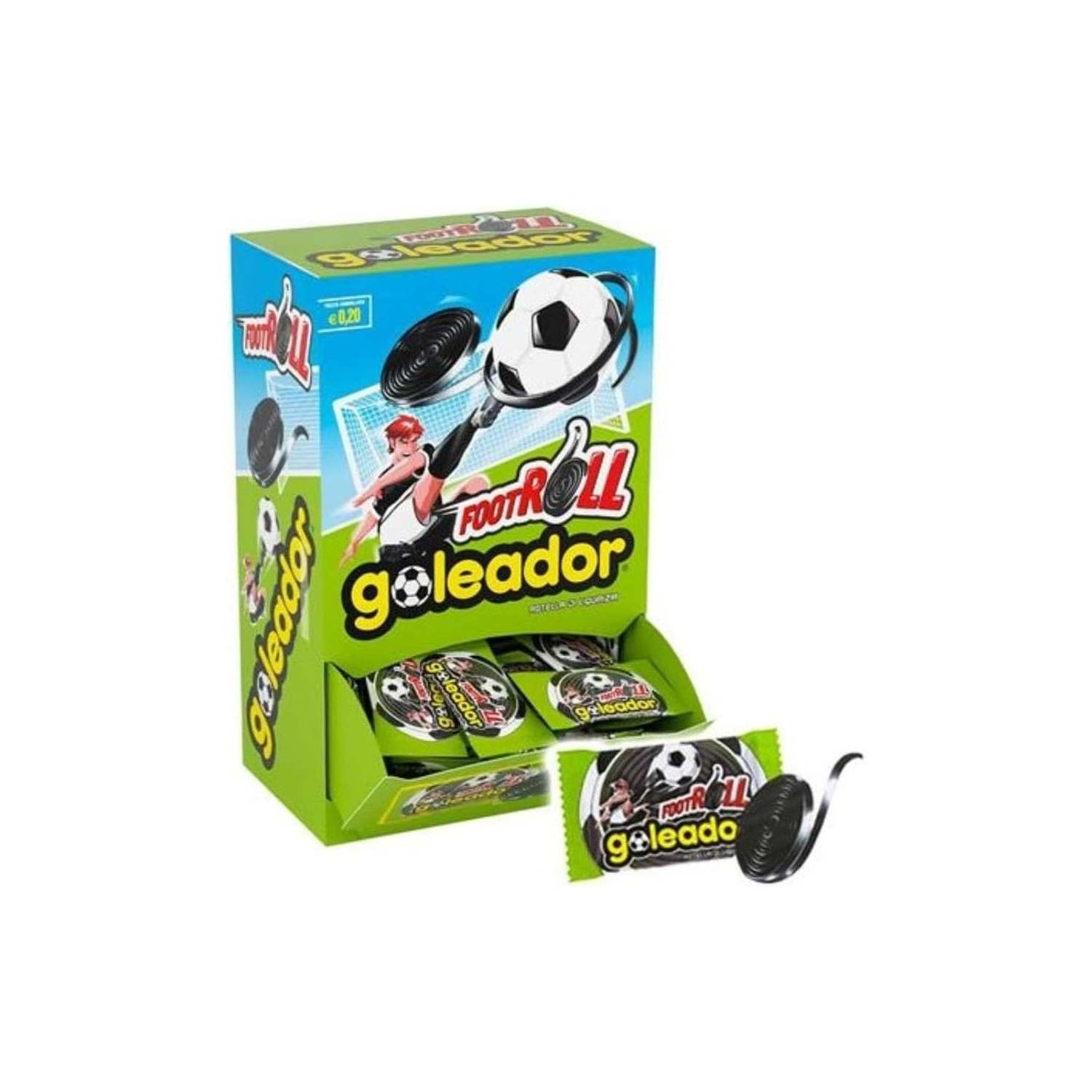 TEMU Goleador FootRoll �� Rotella alla Liquirizia, Espositore da 200 Pezzi Monoporzione, Snack Dolce e Classico da Condividere