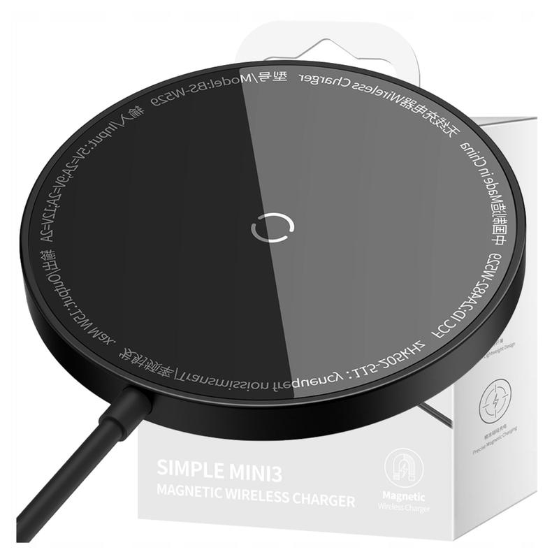    3 15w magnetic induction charger fast charging black  