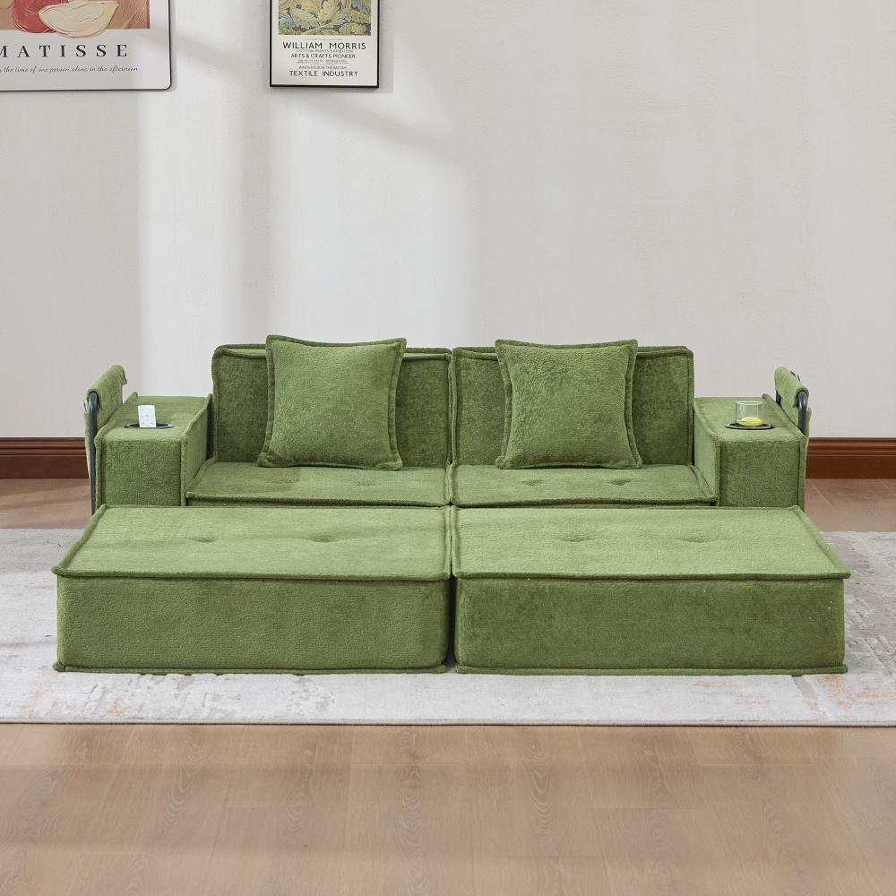 2-seat Cozy Relaxation Armchair With Cloud-soft Seating , Practical Small Item Storage, Flexible Seating Position, Fabric, Easy Final Assembly, Ideal For Reading, Resting, And Leisure Corners
