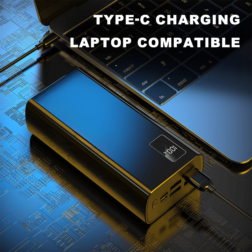 Image of 50000mah Extra Large Capacity With Led Display, Portable Power Bank, Portable Mobile Phone Charger, Emergency , 4 Usb Output Port - Outdoor Camping Power Bank For Iphone, Devices, Christmas Gift