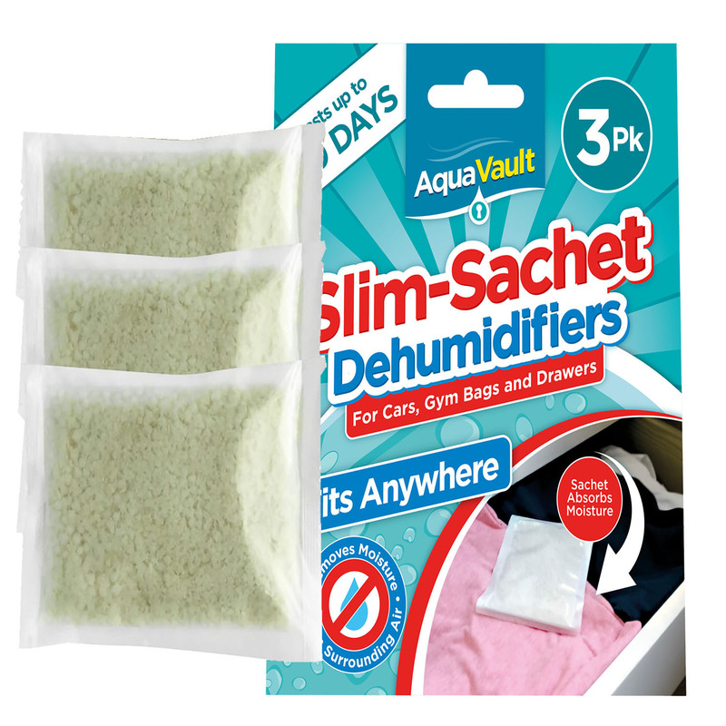 Image of 3x Odorless Moisture Absorber Refill Dehumidifier For Wardrobe Bathroom Bag Insert